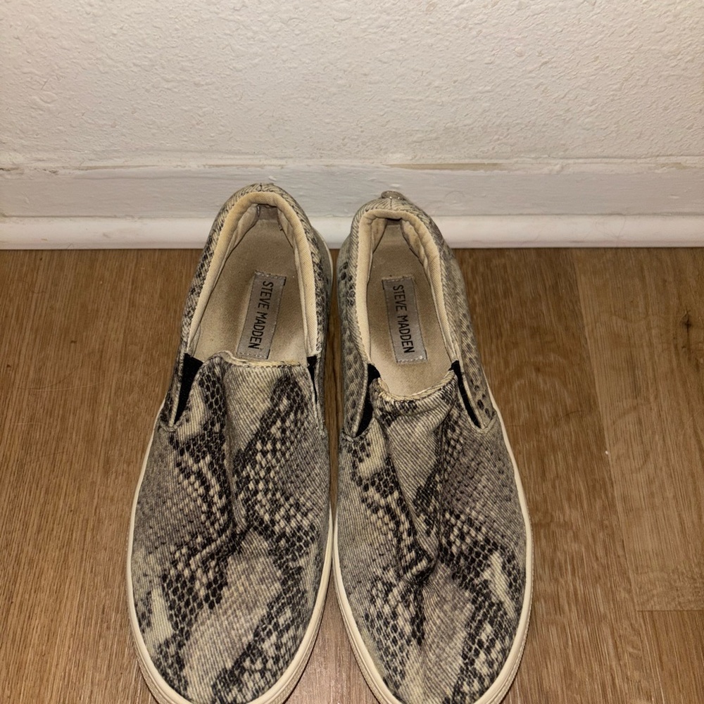 Steve Madden Snake Print Slip-On Sneakers